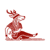 Yoga Reindeer Funny Christmas Design
