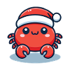 Merry Crab Christmas Hat