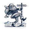 Funny Christmas Pole Dance Santa