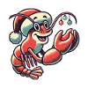 Christmas lobster with cap