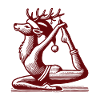 Funny Yoga Reindeer Christmas Design