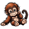 Bambino di orango png