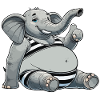 Elephant in bikini