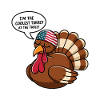 Dinde drôle de Thanksgiving