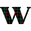 Monogram w Scottish tartan