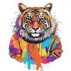 Vibrant Tiger Hoodie Design