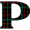 Monogram p scottish tartan