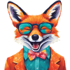 Vibrant Fox in Stylish Attire