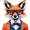 Vivid Fox in Stylish Attire
