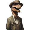 Dapper Dinosaur Portrait