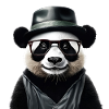 Stylish Panda with Accessories