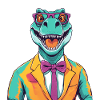 Dinosaur Lawyer Cartoon Design