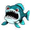 Cool Cartoon Piranha Fish