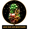 Lucky pig with shamrock and coins