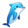 Cute Cartoon Dolphin Fish