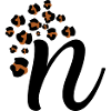 Letter n leopard pattern