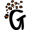 Letter g leopard print