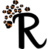 Letter r leopard print