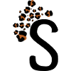 Letter s leopard motifs