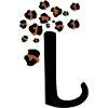 Letter l leopard print