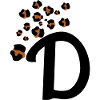 Leopard pattern letter d