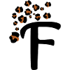 Letter f leopard patterns