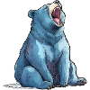 Aquarelle Ours Bleu