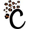 Buchstabe c Leopardenmuster