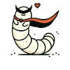 Super-Love-Held Wurm