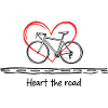 Bike cutting through heart