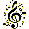 Musical Notes clef icon