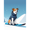 Snowboard Dog
