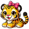 Mädchen Tiger