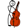 Double bass stickmen