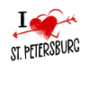 I Love St. Petersburg Herz und Pfeil Stadt Liebe