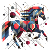 Abstrait Animal Cheval 2