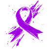 Purple Cancer Awareness Bow Violet