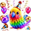 Bunter Party Papagei