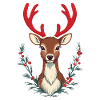 Renne festif pour Noël