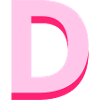 Pop and modern pink letter