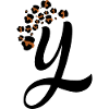Lettre y motifs léopard