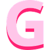 Pop og moderne pink bogstav g