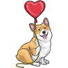 Corgi Luftballon