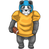 Panda American Football Helmet