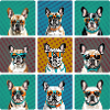 French Bulldog Retro
