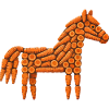 Carrot horse pattern