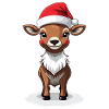 Christmas reindeer with cap