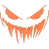 Costume da mostro, faccia malvagia, halloween