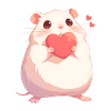Hamster Heart Love Valentine's Day Gift