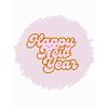 Rose Logo de bonne année